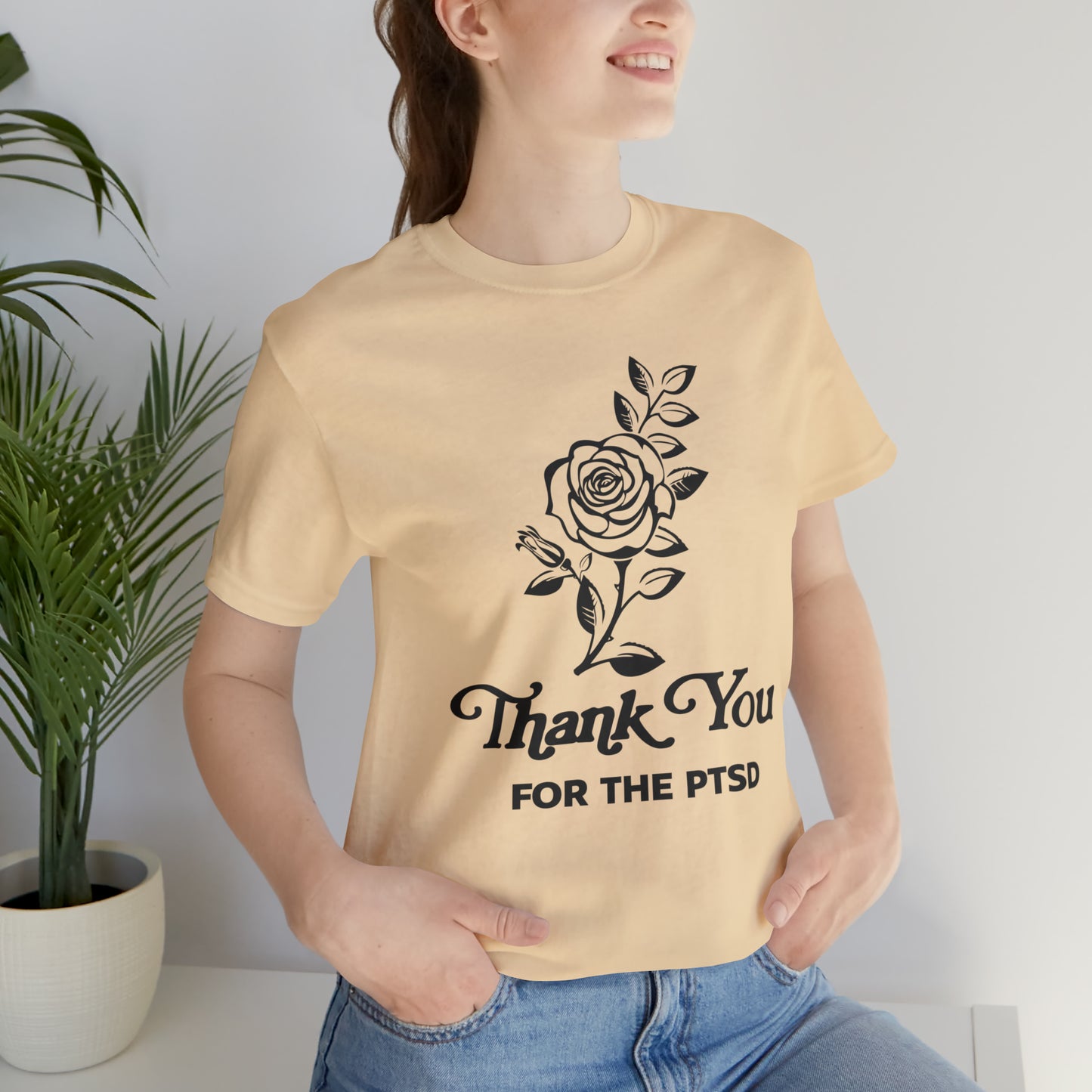 Thanks Babe(!) Soft Cream Unisex Jersey Short Sleeve Tee