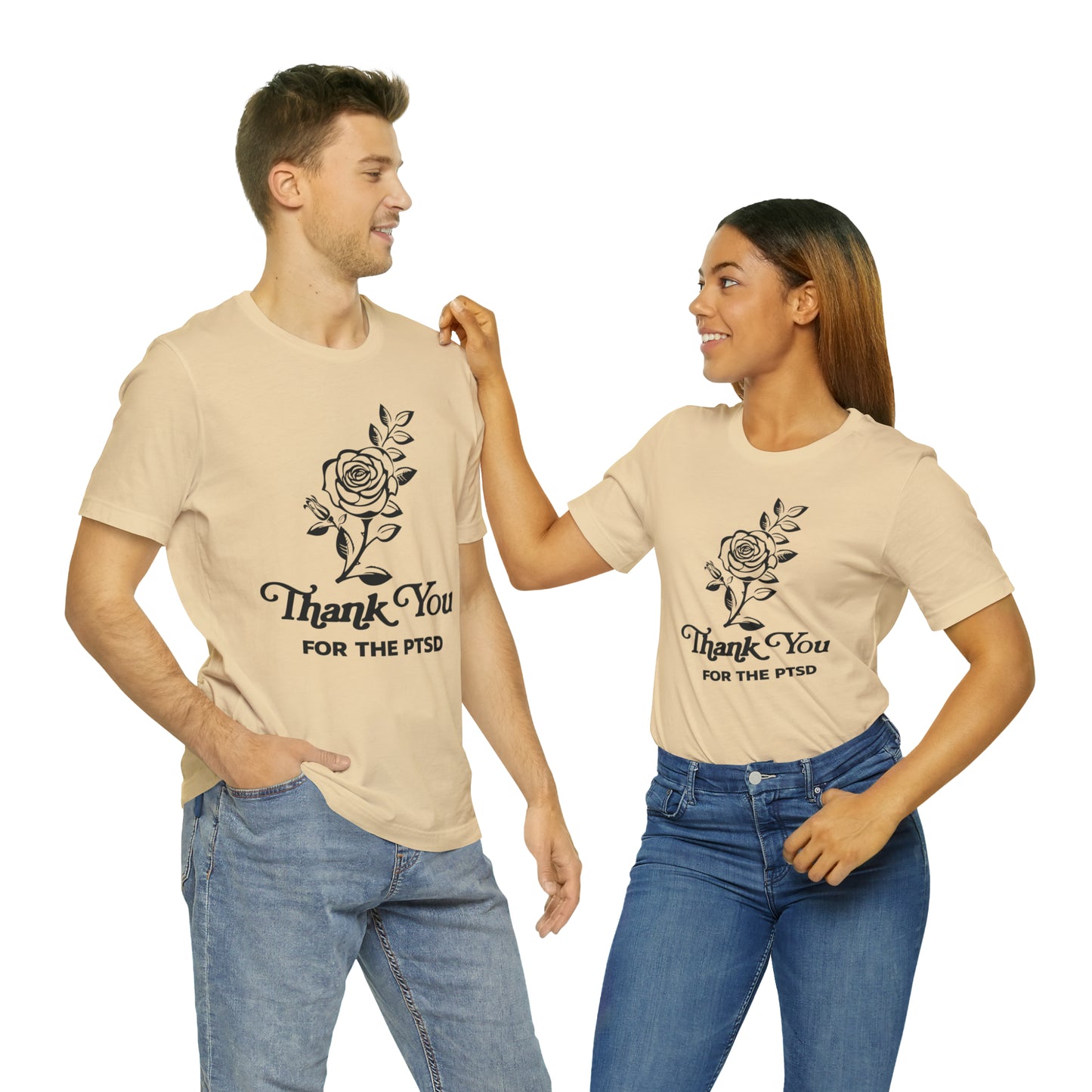 Thanks Babe(!) Soft Cream Unisex Jersey Short Sleeve Tee