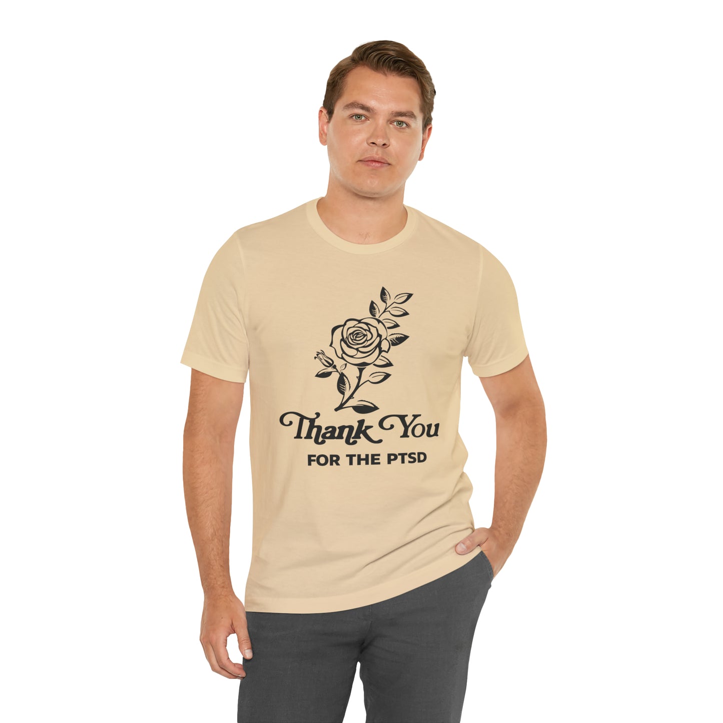 Thanks Babe(!) Soft Cream Unisex Jersey Short Sleeve Tee
