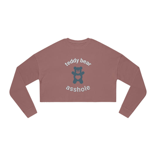 Blu Teddy Bear Cropped Sweatshirt