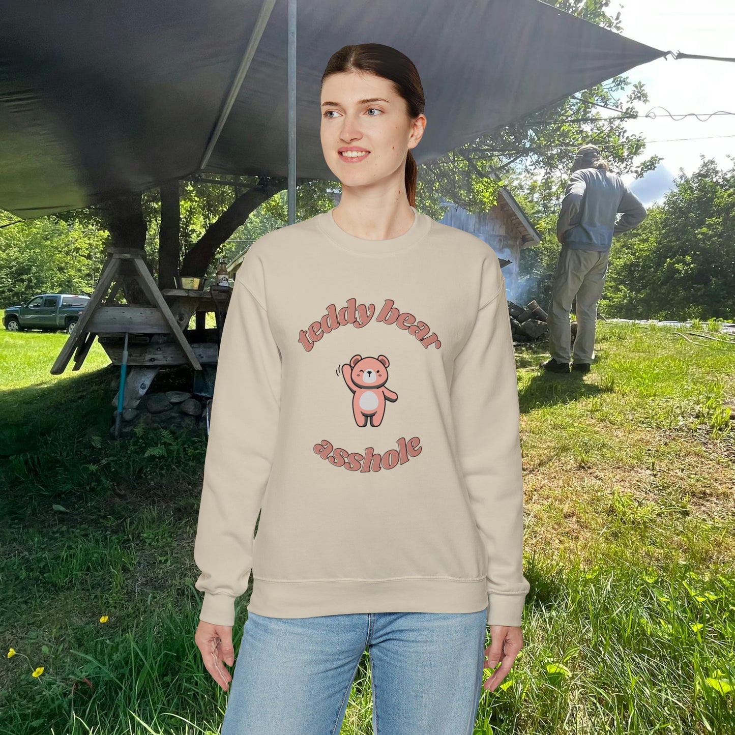 Hey There Teddy Bear Crewneck Sweatshirt
