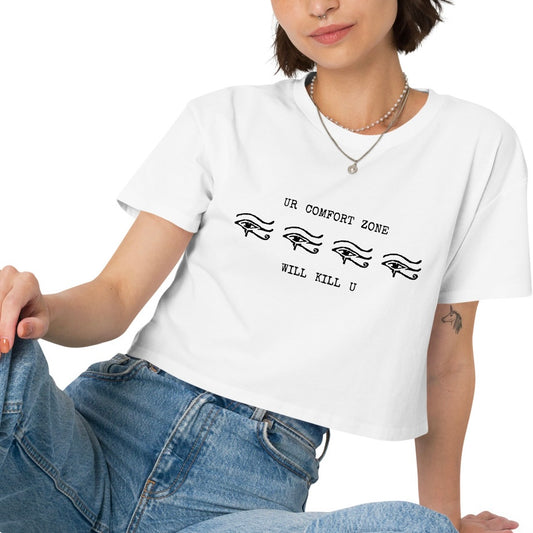 Comfort Zone Cropped Cotton Tee